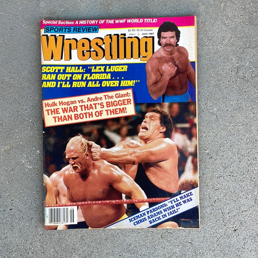 1987 Sports Review Wrestling Magazine WCW WWF Hulk Hogan vs. Andre the Giant